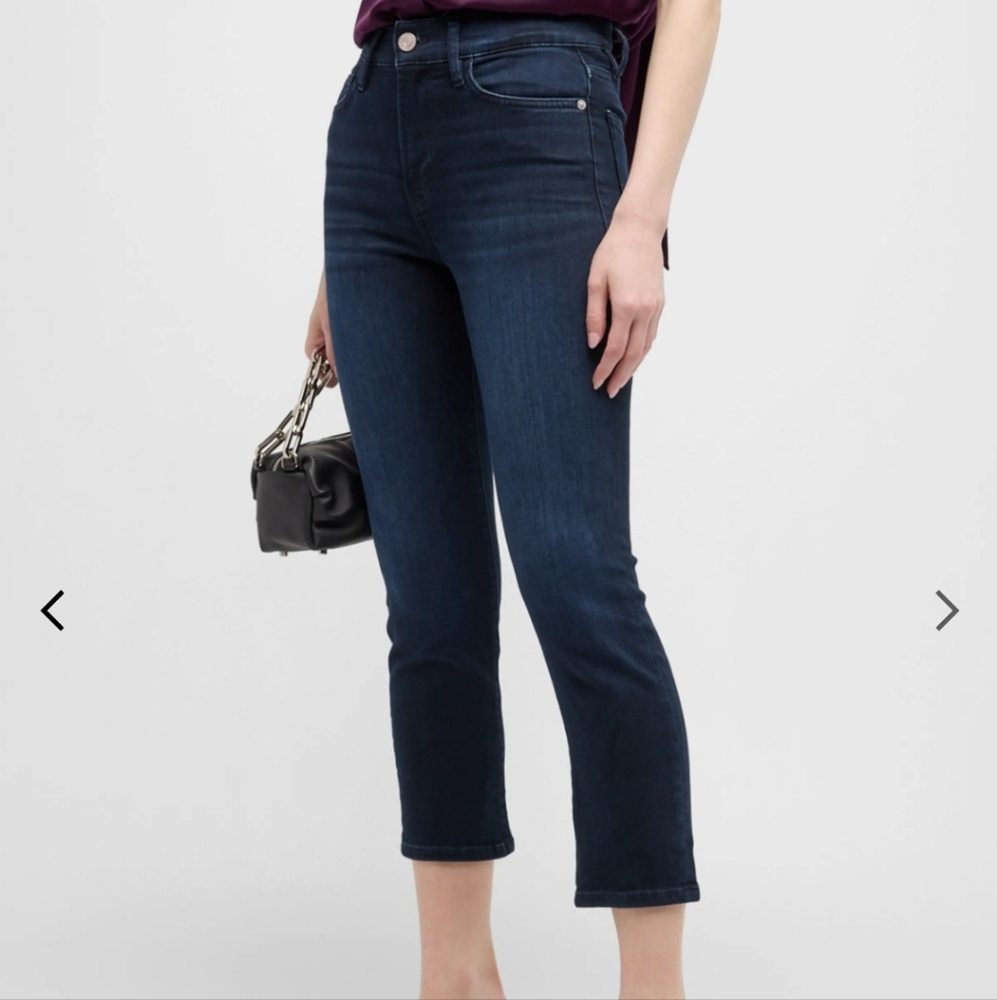 Frame‎ Le High Straight Dark Denim Cropped Jeans Womens Size 32